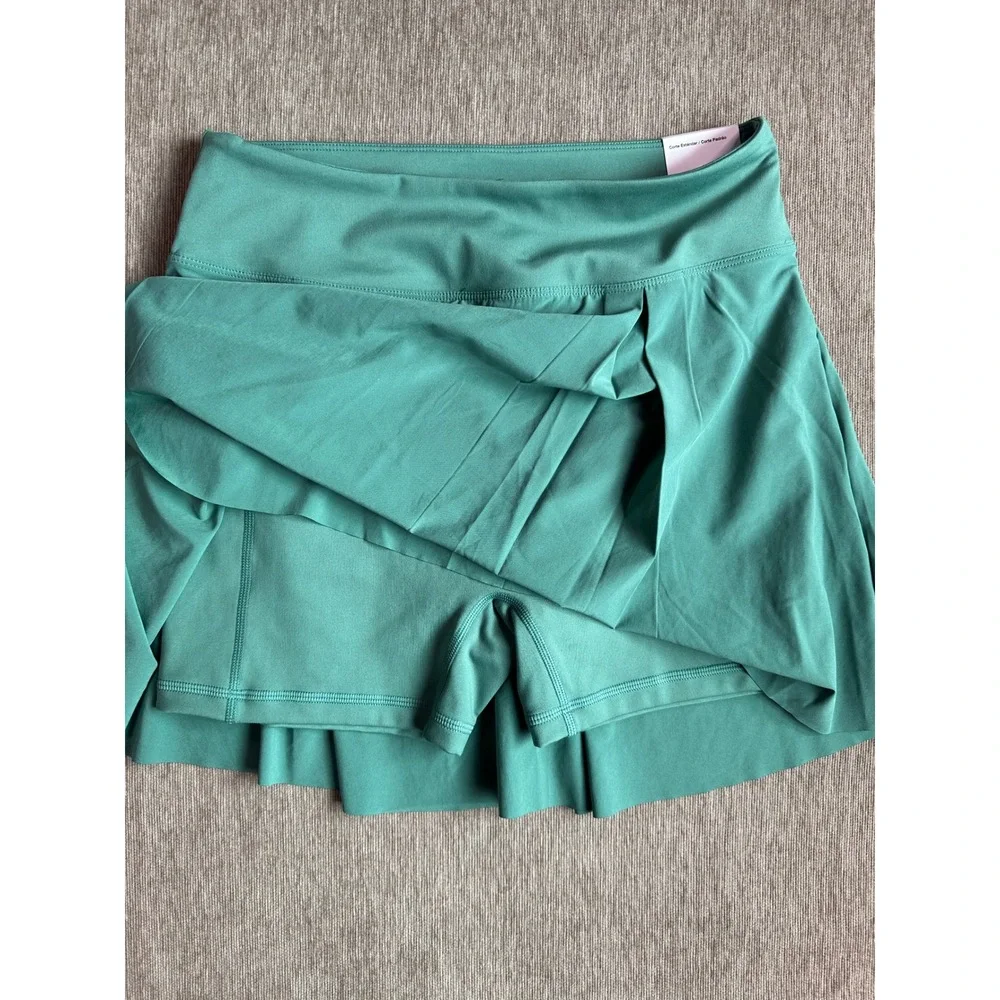 Nike Dri-FIT Advantage Pleated Tennis Skirt Green Teal Women Medium NEW